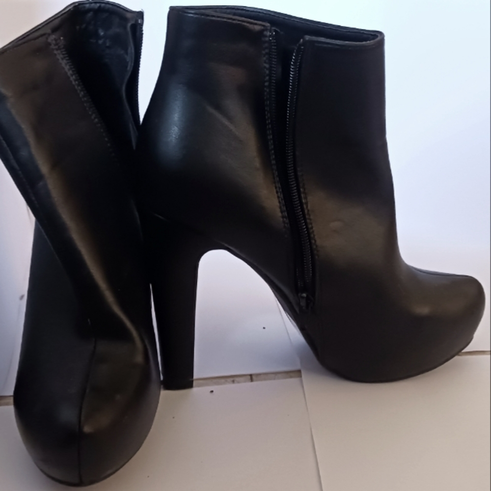 Boot heels, Allegra K, 9, Black